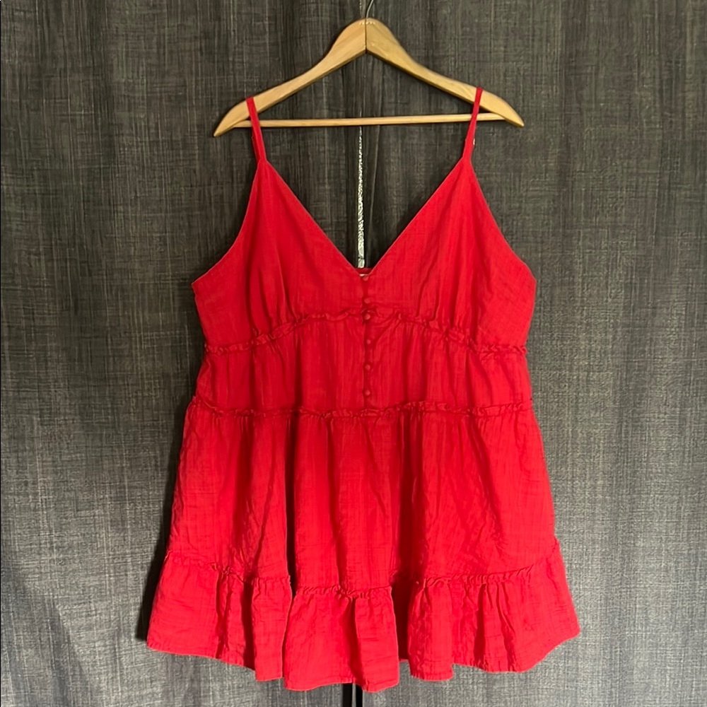 Arizona jean company red mini dress babydoll size XXL